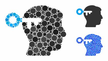 Çember Noktalarının Zihin Anahtarı Mozaik Simgesi