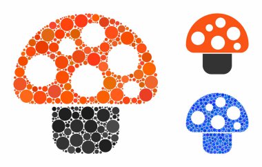 Yuvarlak Noktaların Mantar Bileşimi Simgesi