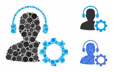 Operatör yapılandırma teçhizatı Çemberlerin Mozaik Simgesi