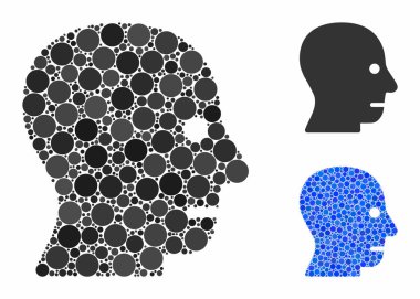 Hasta başı Yuvarlak Noktaların Mozaik Simgesi