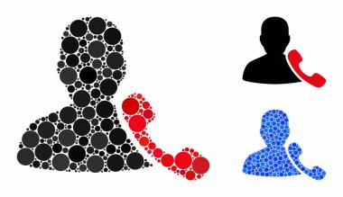 Küre Ögelerinin Mozaik Simgesi Telefon Desteği