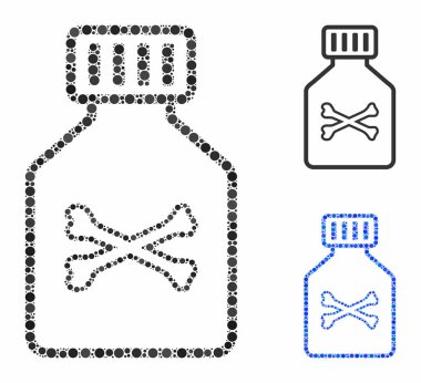 Zehirli şişe bileşimi Çember Noktaları Simgesi