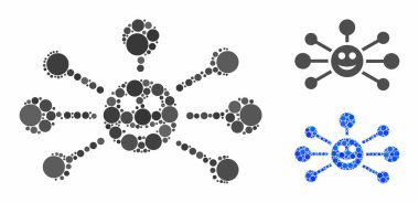 Gülme Bağlantıları Kompozisyon Yuvarlak Noktalar Simgesi