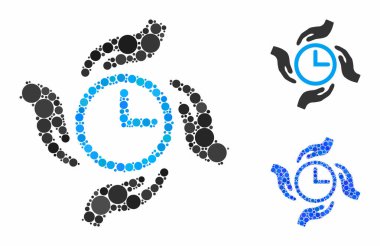 Yuvarlak Noktaların Zaman Bakımı Kompozisyon Simgesi