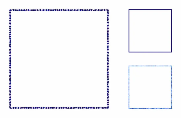 Quadratrahmenkomposition Ikone der Kreise — Stockvektor