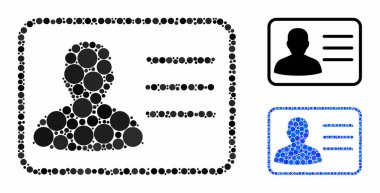 Çember Noktaların Kullanıcı Kartı Mozaik Simgesi