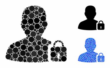 Kullanıcı kilitleme Kompozisyon Yuvarlak Noktalar Simgesi