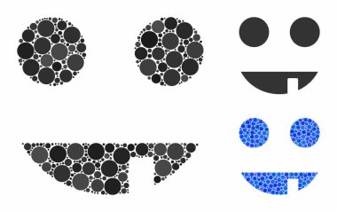 Küresel Ögelerin Cadı Gülümseyen Kompozisyon Simgesi