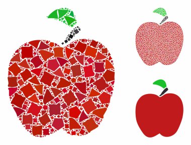 Ragged Pieces 'ın Kırmızı Elma Mozaik Simgesi