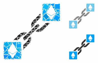 Çarpışan Ögelerin Ethereum engelleme mozaik simgesi