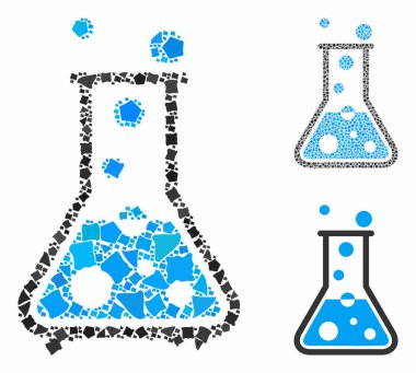 Kaynar su şişesi Joggly Parçalarının Mozaik Simgesi
