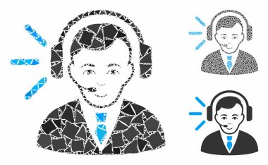 Çağrı Merkezi operatörü Unequal Parçalar Kompozisyon Simgesi