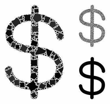 Titrek Parçaların Dolar Mozaik Simgesi