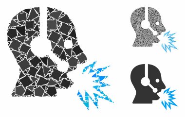 Operatör Düzensiz Parçaların Kompozisyon Simgesi diye bağır