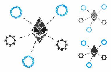 Ethereum ağ düğümleri Ani Parçaların Kompozisyon Simgesi