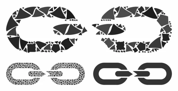 Romper cadena Composición Icono de Joggly Elements — Vector de stock