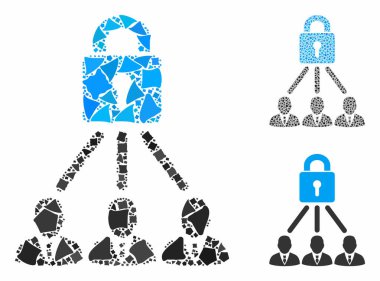 Kilit Yöneticileri Raggy Parçalarının Mozaik Simgesi