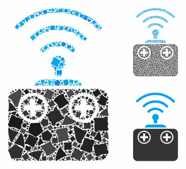Radyo kontrol aygıtı Ragged Elementlerin Mozaik Simgesi