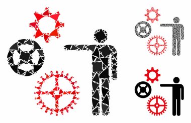 Proje Mekanik Bileşimi Pürüzlü Parçaların Simgesi