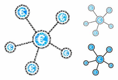 Çarpışan Parçaların Avro Ağı Mozaik Simgesi