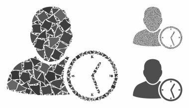 Raggy Elementlerinin Kullanıcı Geçici Saat Bileşimi Simgesi