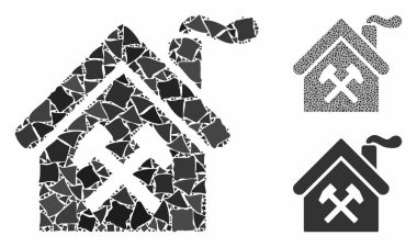 Titrek Parçaların Mozaik Simgesini Oluştur