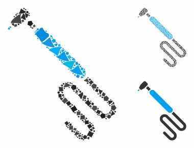 Raggy Ögelerinin Diş Matkabı Mozaik Simgesi