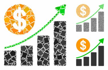 Dolar büyümesi grafiği Ani Parçaların Mozaik Simgesi