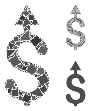 Tümsekli Parçaların İş Büyüme Bileşimi Simgesi