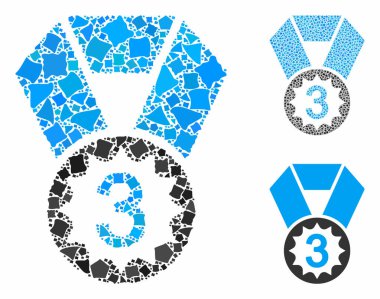 Üçüncü sırada Raggy Ögelerinin Mozaik Simgesi