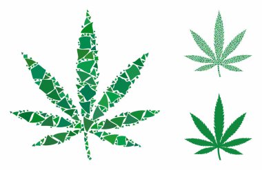 Kenevir yaprağı Bileşimi Eşitsiz Parçaların Simgesi