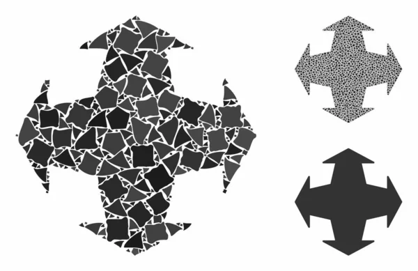 Instrukce Mozaika Ikona nerovných kousků — Stockový vektor
