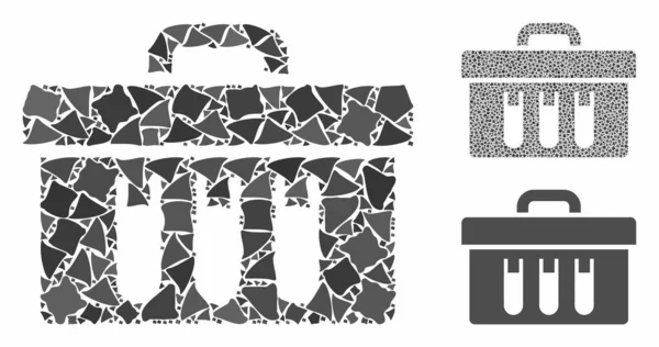 Analysis case Mosaic Icon of Tremulant Parts — Stock Vector