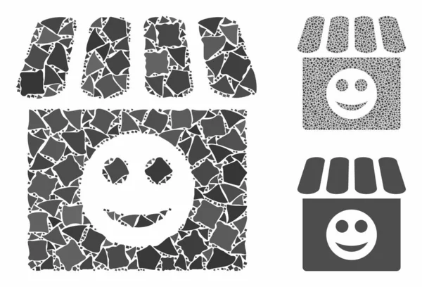 Smile shop Mosaic Icon of Joggly Items — Stok Vektör