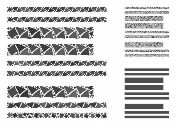 Composition du code à barres Icône de pièces brutes — Image vectorielle