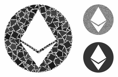 Ethereum madeni para Bileşimi Ani Parçaların Simgesi