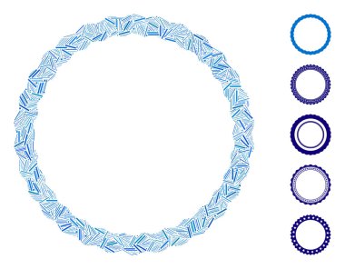 Mozaik Sertifikası Hatch Rosette Çerçeve Simgesi Simgesi