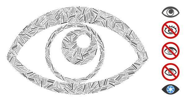 Ícone de olho do mosaico escotilha — Vetor de Stock