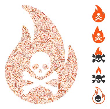 Mozaik Kapağı Cehennem Ateşi Simgesi