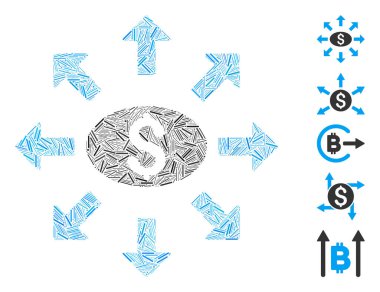 Satır Kolajı Kütle Nakdi Simgesi