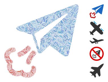 Kapak Kolajı Kağıt Uçak Başlat Simgesi