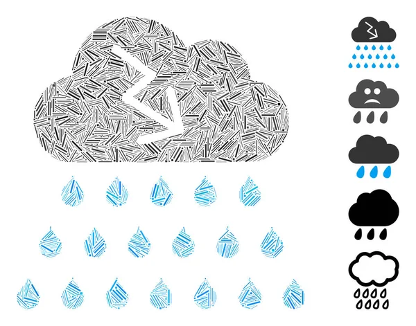 Hatch Collage Thunderstorm Rain Cloud Icon