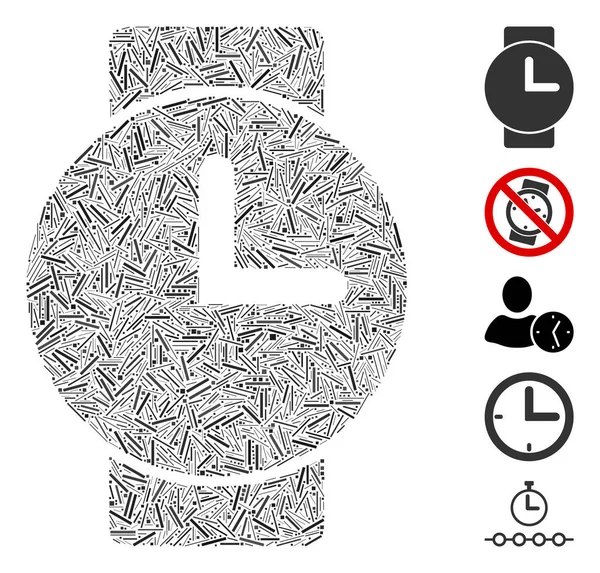 Dash Collage horloges pictogram — Stockvector