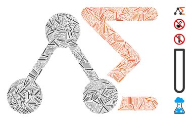 Satır Mozaik Kimyasal Analiz Simgesi