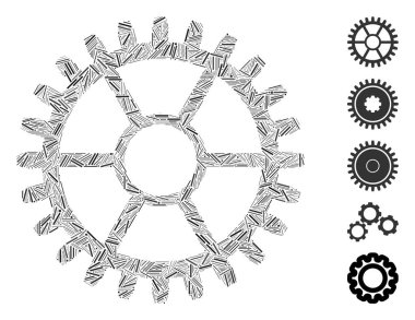 Satır Mozaik Saat Tekerleği Simgesi