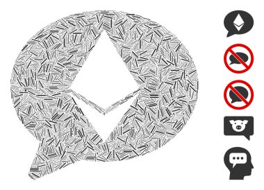 Dash Collage Ethereum Mesaj Balonu Simgesi