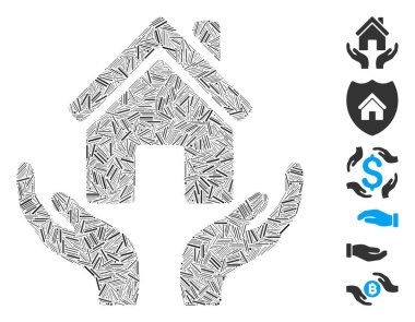 Satır Kolajı Evi Bakım Elleri Simgesi