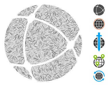 Dash Kolaj İnternet Küresi Simgesi