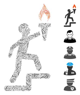 Kapak Kolajı Askeri Meşale Simgesi ile Tırmanıyor