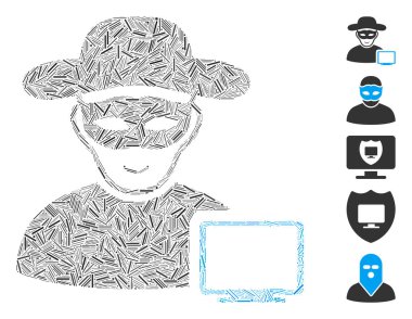 Dash Kolaj Bilgisayar Korsanı Simgesi